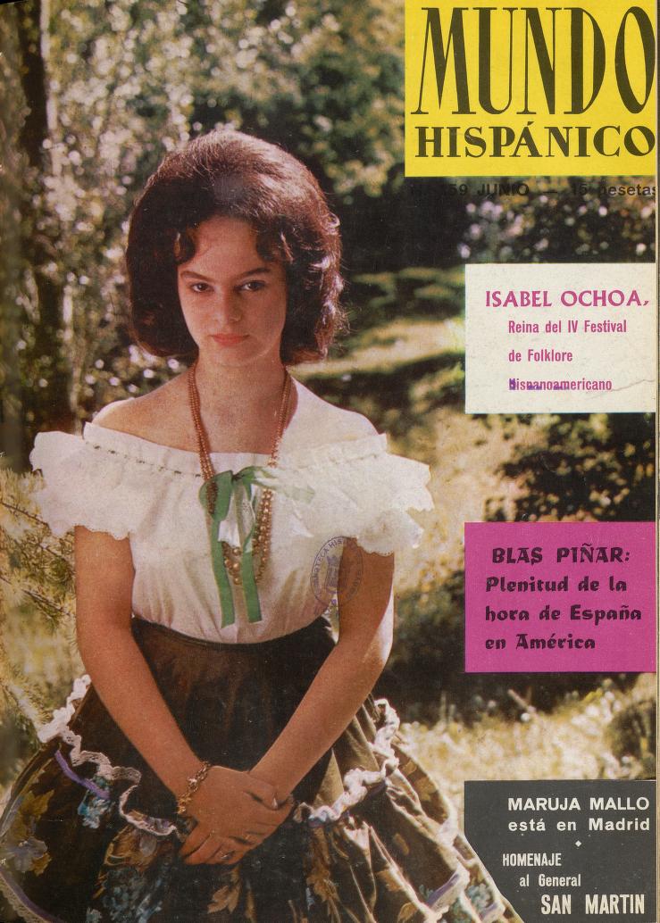MUNDO HISPANICO magazine side cover Issue 159  June 1961